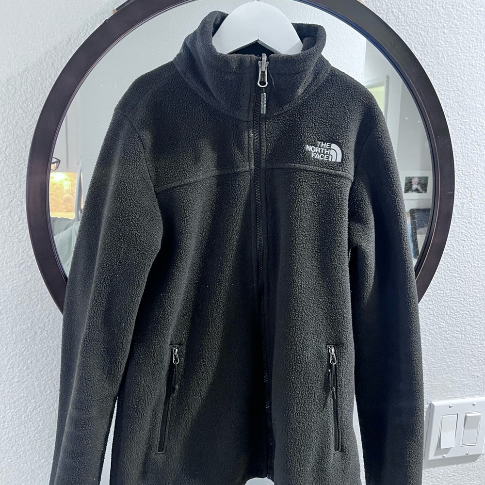 The North Face Black Fleece Jacket Womens Small EUC zip up